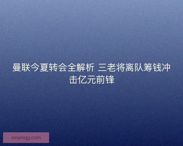 曼联今夏转会全解析 三老将离队筹钱冲击亿元前锋 曼联今夏转会全解析 三老将离队筹钱冲击亿元前锋